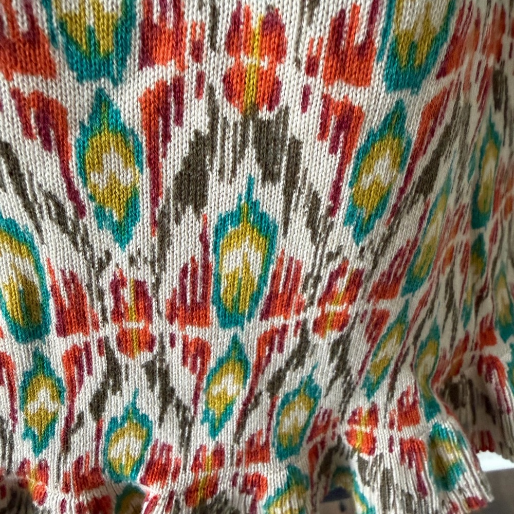 🟢 Sundance Colorful Patterned Button-Up Cardigan Small - Picture 6 of 9